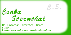 csaba sternthal business card